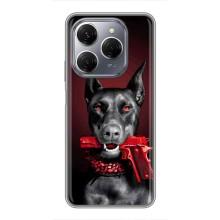 Чехол ДОБЕРМАН для TECNO Spark 20 Pro – Доберман злой