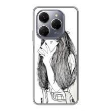 Чохол з друком для TECNO Spark 20 Pro - (Мода) (AlphaPrint) (Фото дівчини)