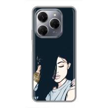 Чохол з друком для TECNO Spark 20 Pro - (Мода) (AlphaPrint) (Гарна дівчина)