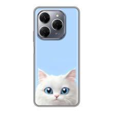 Чехол на тематику: Коты для TECNO Spark 20 Pro – Белый кот