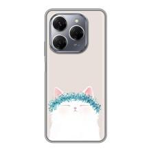 Чехол на тематику: Коты для TECNO Spark 20 Pro – Белый котик