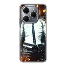 Силиконовый чехол с картинкой "Герой Pubg" на TECNO Spark 20 Pro – Man Пубг