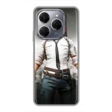 Силиконовый чехол с картинкой "Герой Pubg" на TECNO Spark 20 Pro – Пабг