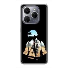 Силиконовый чехол с картинкой "Герой Pubg" на TECNO Spark 20 Pro – Пубг мен