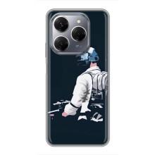 Силиконовый чехол с картинкой "Герой Pubg" на TECNO Spark 20 Pro – В экиперовке
