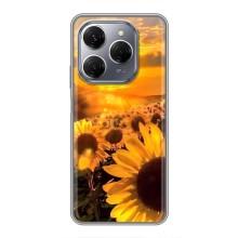 Чохол з Квітами для TECNO Spark 20 Pro (поле соняшників)