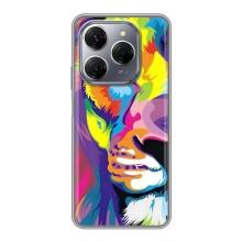 Чехол с картинкой на TECNO Spark 20 Pro – Яркий Лев
