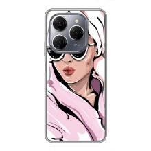 Чехол с картинкой Модные Девчонки TECNO Spark 20 Pro – Девушка в халате