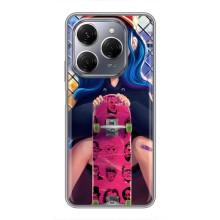 Чехол с картинкой Модные Девчонки TECNO Spark 20 Pro – Модная девушка