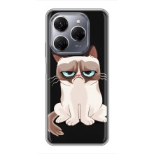 Чохол з принтом для TECNO Spark 20 Pro (AlphaPrint) Модні коти (Сумний кіт)