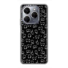 Чохол з принтом для TECNO Spark 20 Pro (AlphaPrint) Модні коти (Маленькі котики)