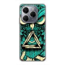 Чохол з пташками на TECNO Spark 20 Pro (VPrint) (Сова з оком)