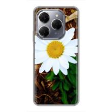 Чехол с ромашками на TECNO Spark 20 Pro – Белая ромашка