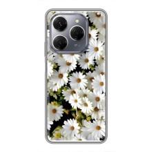 Чехол с ромашками на TECNO Spark 20 Pro – Рамка в ромашках