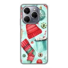 Чехол Санта Клаус для TECNO Spark 20 Pro – Одежда