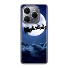 Чехол Санта Клаус для TECNO Spark 20 Pro – Санта - луна