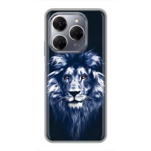 Чохол з картинкою ЛЕВ для TECNO Spark 20 Pro (VPrint) (Синій Лев)