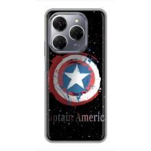 Чехол с Щитом Капитана Америки на TECNO Spark 20 Pro – Щит Капитана
