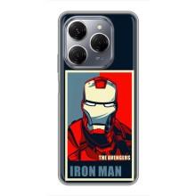 Чехол Супергерой Железный человек на TECNO Spark 20 Pro – Art Iron man