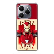 Чехол Супергерой Железный человек на TECNO Spark 20 Pro – Iron man