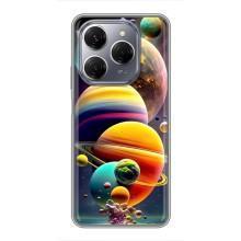 Чохол (ТПУ) з планетами на TECNO Spark 20 Pro – Сонячна система