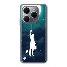 Чохол (ТПУ) з планетами на TECNO Spark 20 Pro – To The moon