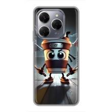 Чохол з мемом Тралалело тралала на TECNO Spark 20 Pro (Капучіно асасіно)