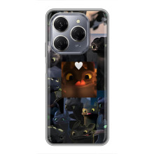 Чохол як приборкати дракона на TECNO Spark 20 Pro (Дракон колаж)