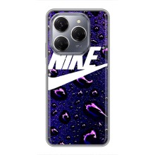 Чохол з логтипом Найк на TECNO Spark 20 Pro (Найк на фіолетовому)