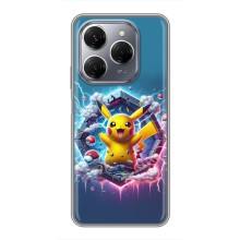 Чохол з Пікачу на TECNO Spark 20 Pro (Лого Пікачу)
