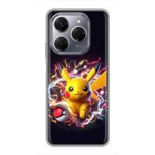 Чохол з Пікачу на TECNO Spark 20 Pro (Пікачу з м'ячем)