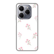 Чохол з розовим принтом для TECNO Spark 20 Pro (Рожеві квіти)