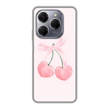 Чохол з розовим принтом для TECNO Spark 20 Pro (Рожеві вишні)