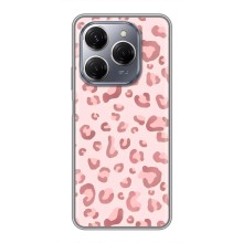 Чохол з розовим принтом для TECNO Spark 20 Pro (Рожевий леопард)