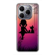 Дівчачий Чохол для TECNO Spark 20 Pro – На гойдалці
