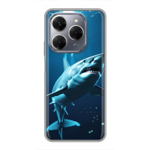 Чехол с картинкой «Хищники» для TECNO Spark 20 Pro (Акула)