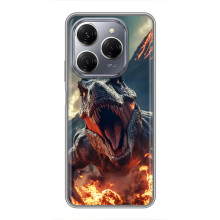 Чехол с картинкой «Хищники» для TECNO Spark 20 Pro (Динозавр)