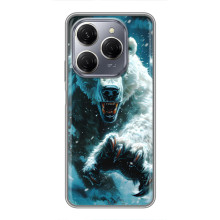 Чехол с картинкой «Хищники» для TECNO Spark 20 Pro (Медведь)