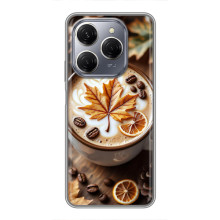 Чехол с уникальным дизайном «Осень с кофе» для TECNO Spark 20 Pro – Пряный кофе