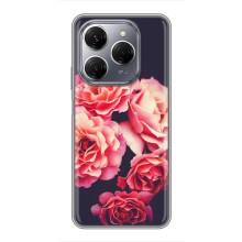 Чохли з тематикою "КВІТИ" на TECNO Spark 20 Pro (Бутони)