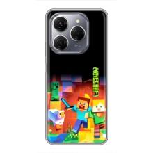 Чехлы для TECNO Spark 20 Pro (Персонажи Майн Крафт) – Герой Майнкрафт