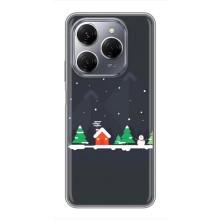 Силиконовый бампер на рождество для TECNO Spark 20 Pro – Город зимний