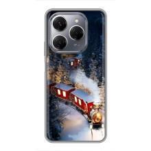 Силиконовый бампер на рождество для TECNO Spark 20 Pro – Поезд