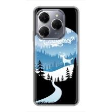 Силиконовый бампер на рождество для TECNO Spark 20 Pro – Рождественский Олень