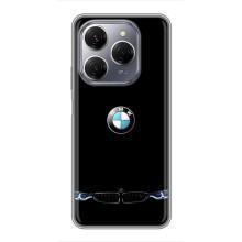 Силиконовый бампер с картинкой машины на TECNO Spark 20 Pro (Черный BMW)