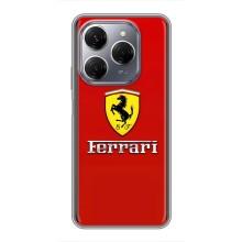 Силиконовый бампер с картинкой машины на TECNO Spark 20 Pro (Ferrari Logo)