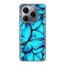 Силиконовый бампер с картинкой животных для TECNO Spark 20 Pro (Крылья бабочек)