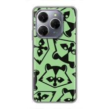 Силиконовый Чехол с Енотами на TECNO Spark 20 Pro – Мордочки Енота