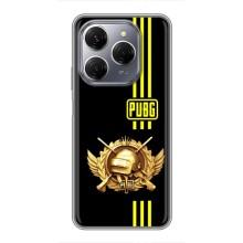 Чехол (TPU) с картинкой "Лого Пабг" на Техно Спарк 20 Про – Лого PUPG
