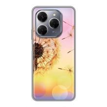 Силиконовый Чехол с одуванчиками на TECNO Spark 20 Pro – Цветок-одуванчик